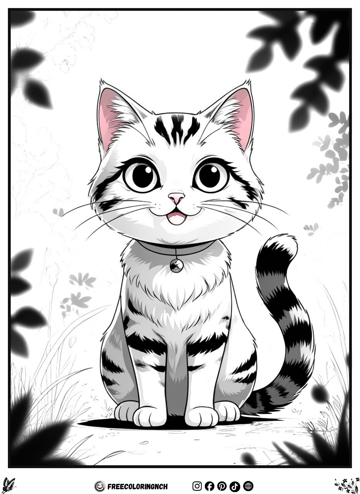 Kawaii Fox Coloring Sheet 4