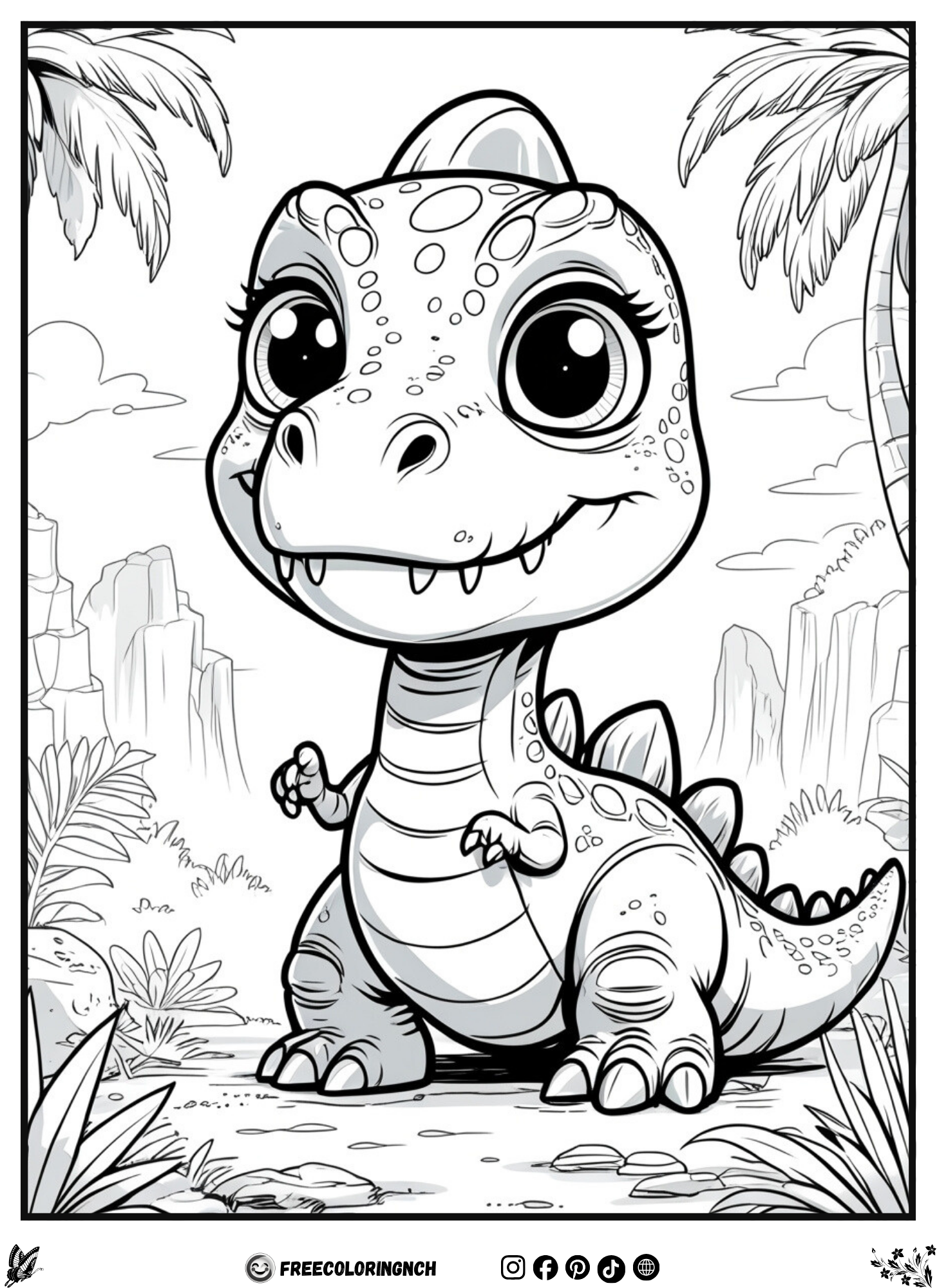 Kawaii Fox Coloring Sheet 5