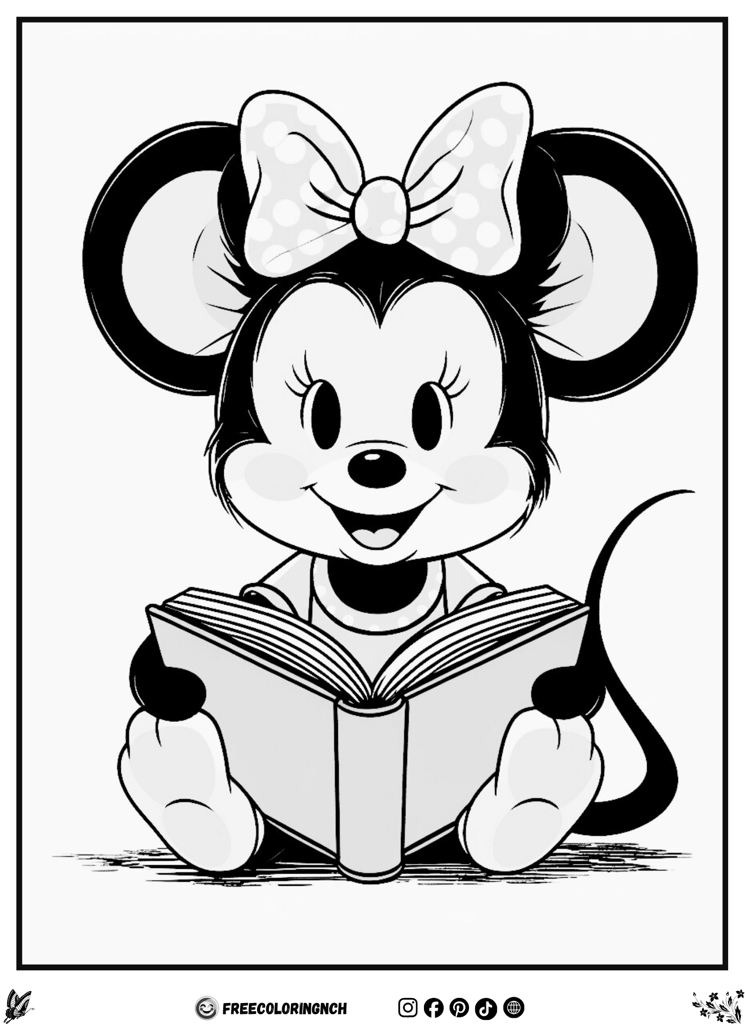 Cute Mouse Reading Book