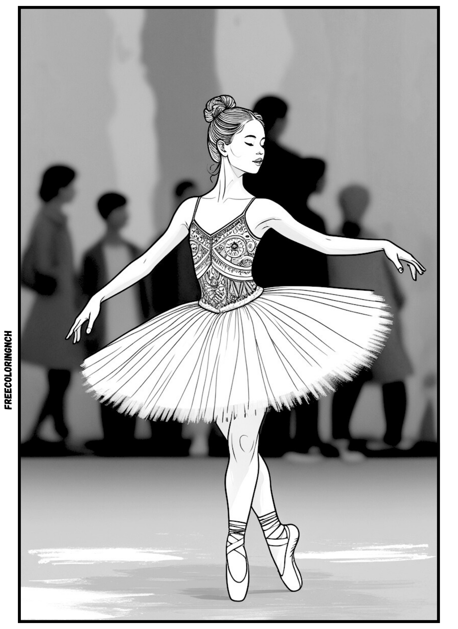 Boho Tiered Dress Coloring Sheet