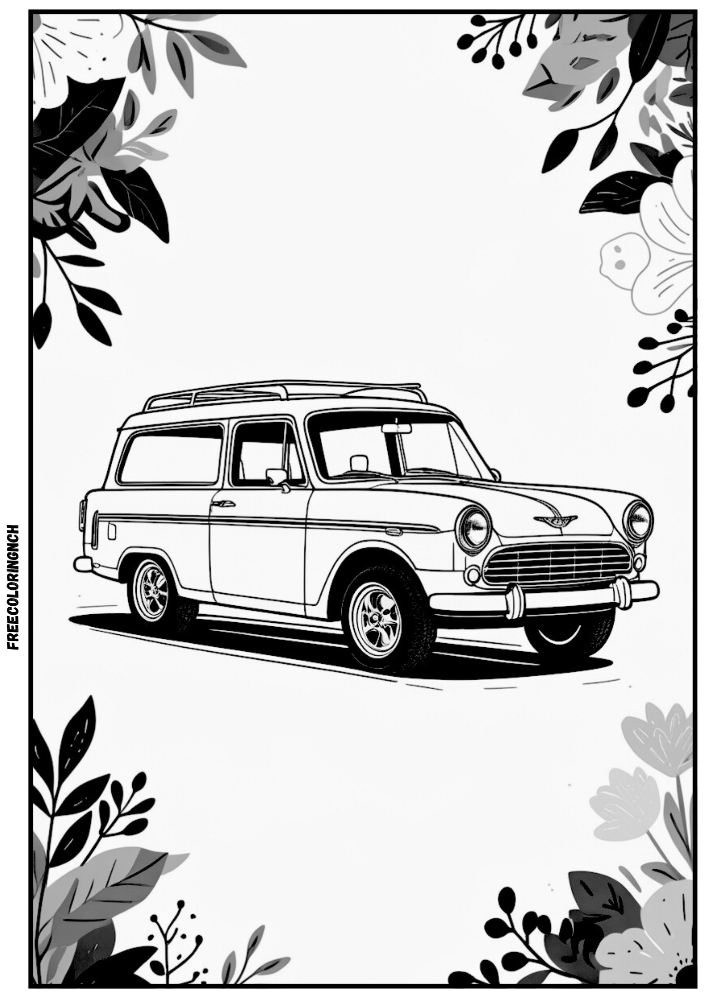 Classic Station Wagon Coloring Page
