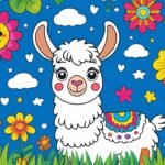 Curious Llama – Farm Animals Coloring Pages Printable for Kids