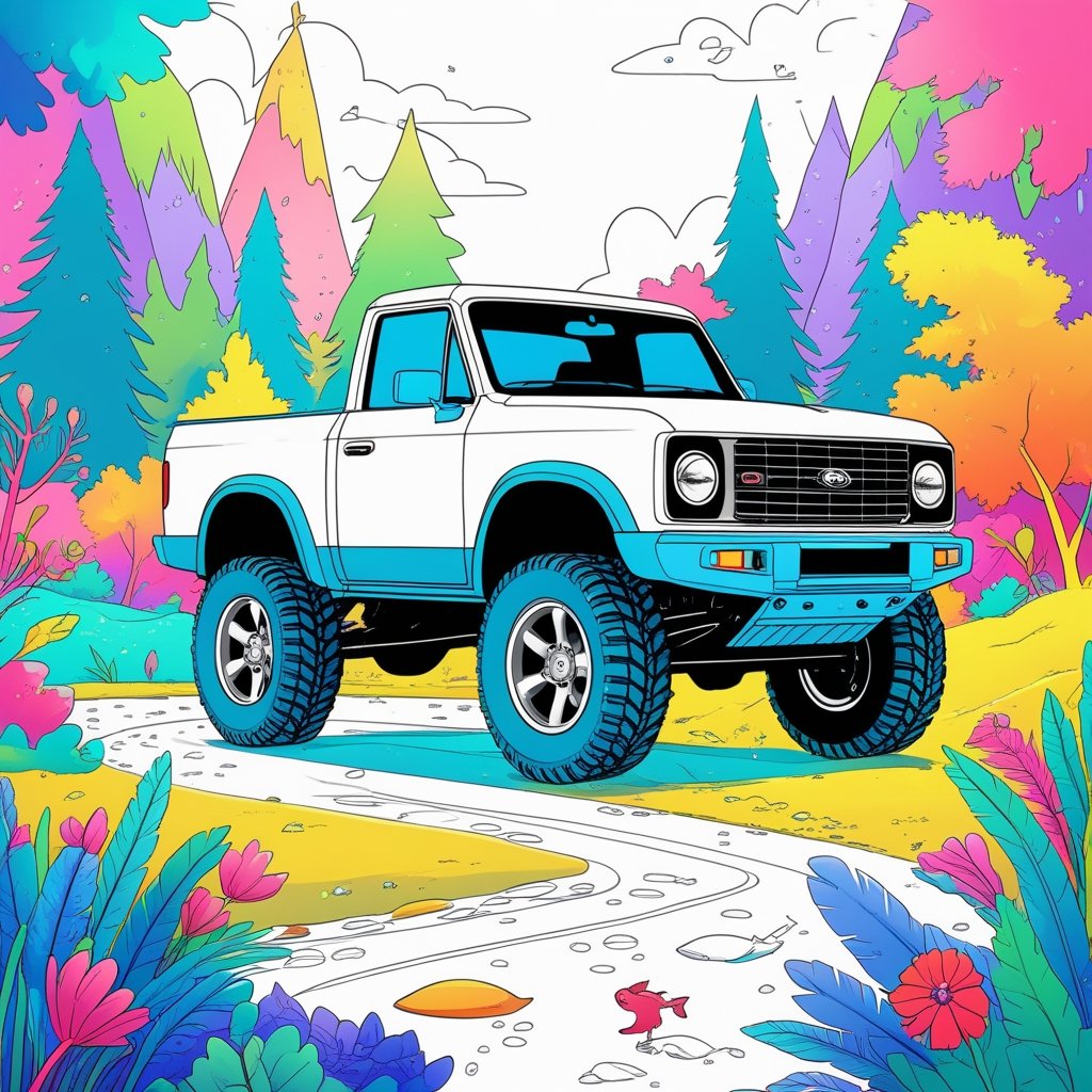 Free Car Coloring Pages Printable PDF for Kids