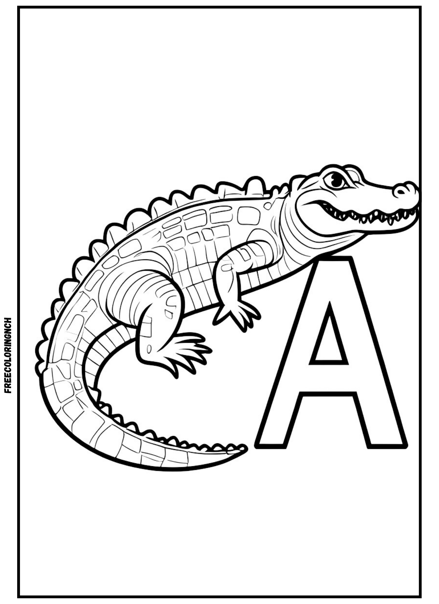 Alligator Alphabet Coloring Sheet