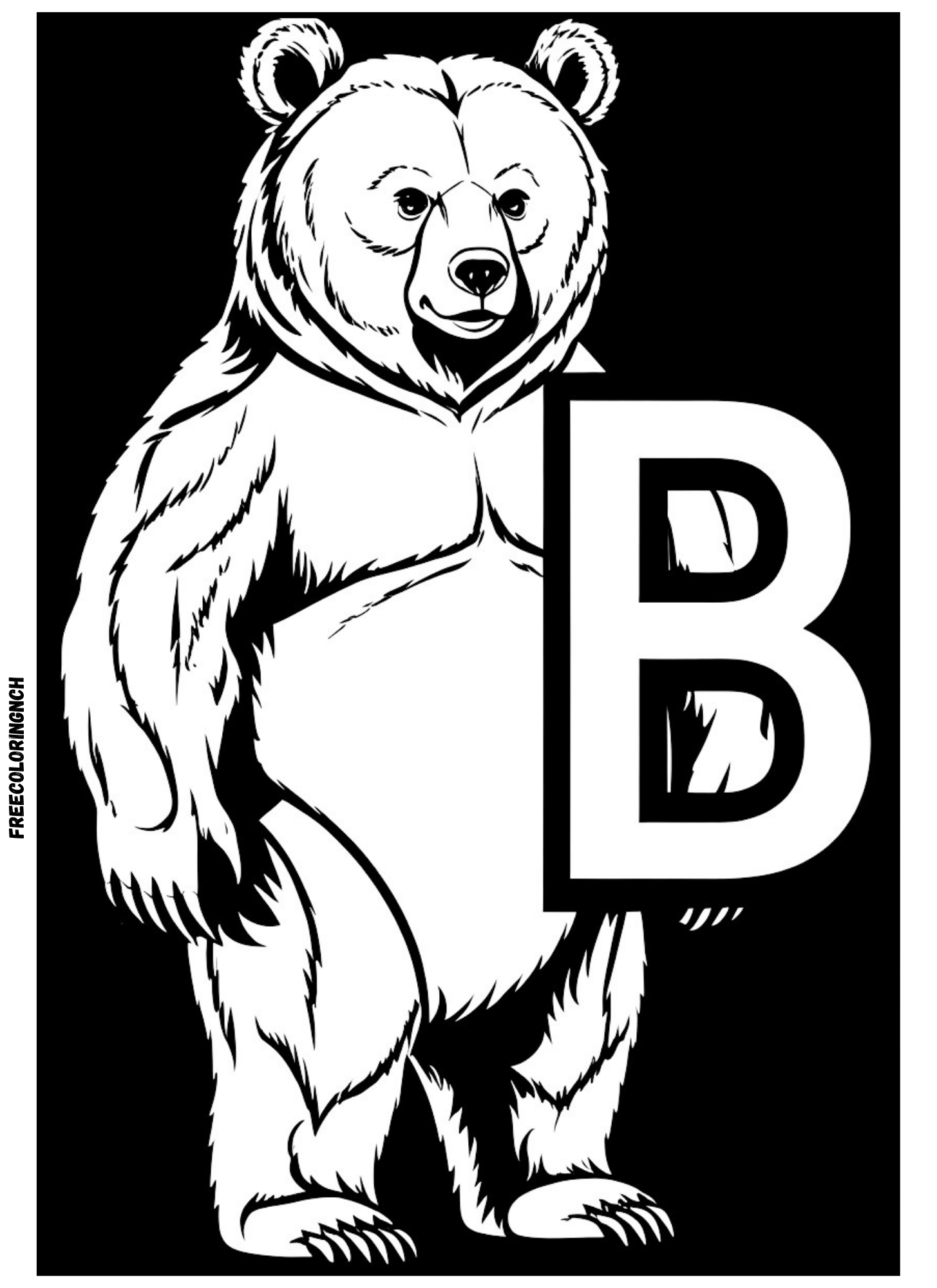 Bear Alphabet Coloring Sheet